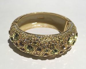 【貨物輸送無料】腕輪 添え物― ジュディスジュエリーファンシースワロフスキークリスタルカフブレスレットjudith leiber jewelry fancy cut swarovski pave crystal cuff bracelet gold  nwot