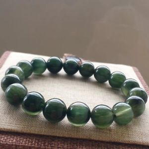 【貨物輸送無料】腕輪 佩び物― ルチルラウンドビーズブレスレットnatural green rutilated quartz crystal round beads bracelet 105粍 aaaaa