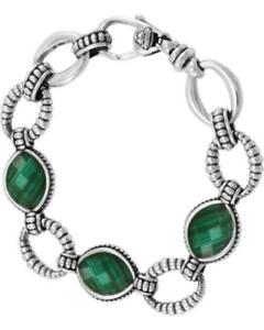 【貨物輸送無料】腕輪 佩び物― 595auth lagos venus malachite925stlink bracelet 595 auth lagos venus malachite 925 st silver link bracelet