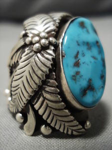 【貨物輸送無料】腕輪 佩び物― ビンテージナバホターコイズアルジェントポンドgante vintage navajo turquoise argent sterling indien damrique bague ancien