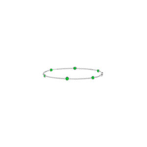 【貨物輸送無料】腕輪 佩び物― 腕輪14k白いことゴールド7in仕掛けるエメラルドbracelet created emerald bezel set by the yard インチ 14k white gold 7 inches