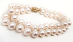【送料無料】ブレスレット アクセサリ— 14k8mmパールブレスレットモース85womens 14k gold 8mm round pearl bracelet morse jewelers 85|hokushin