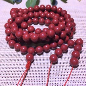 【貨物輸送無料】腕輪 佩び物― ストレッチラウンドビーズブレスレットnatural red cinnabar crystal stretch round 108 beads bracelet 10粍