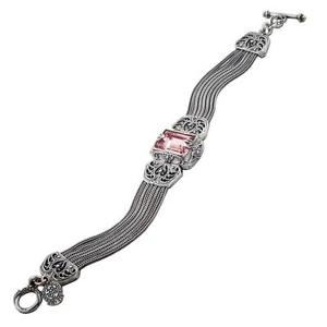 【貨物輸送無料】腕輪 付属物― スターリングシルバースワロフスキーチェーンブレスレットb269 ~ sterling silver amp; swarovski medieval chain bracelet