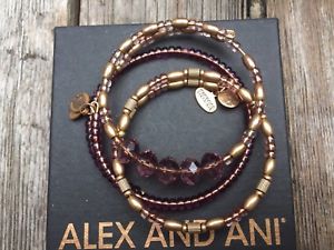 【貨物輸送無料】腕輪 付属物― rare alexanivintage beaded amethyst daydreamerbracelet set 3rare alex and ani crystal vintage beaded amethyst daydreamer w