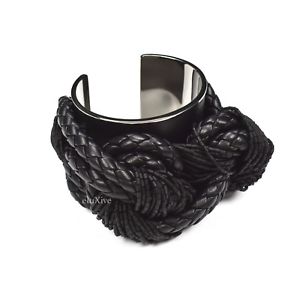 【貨物輸送無料】腕輪 付属物― nwt990tom fordビーディッドrunway腕輪authenticnwt 990 tom ford womens braided leather beaded metal runway bracelet authentic