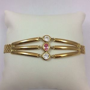 【貨物輸送無料】腕輪 付属物― イエローゴールドブレスレット18k yellow gold bracelet 8