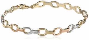 【貨物輸送無料】腕輪 佩び物― メッキ腕輪14k gold tricolor stampato bracelet, 725