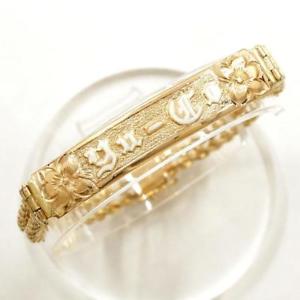【貨物輸送無料】腕輪 付属物― 宝飾品ｋイエローゴールドブレスレットエナメルjewelry 14k yellow gold bracelet enamel free shipping used