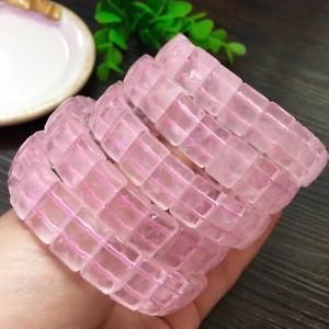 【送料無料】ブレスレット　アクセサリ―　ローズクォーツクリスタルビーズブレスレット13*9*6mm natural rose quartz crystal beads bracelet aaa