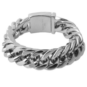 【送料無料】ブレスレット　アクセサリ―　17mmmens 18kステンレスホップブレスレット866130gmens 18k gold plated 17mm stainless steel hip hop wrist bracelet 866 130g