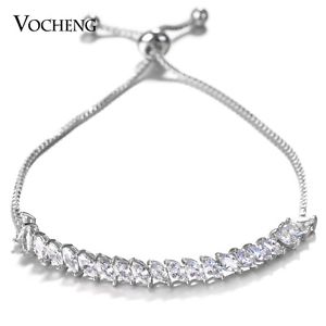 【送料無料】ブレスレット　アクセサリ―　アクセサリーブレスレットドロップvocheng women accessories 2 color water drop cz stone adjustable bracelet vg097