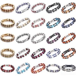 【送料無料】ブレスレット　アクセサリ―　mensステンレスczオートバイリンクチェーンホップブレスレットmens stainless steel iced out cz motorcycle link chain hip hop wrist bracelet