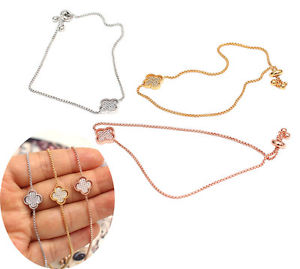 【送料無料】ブレスレット アクセサリ― ローズテニスリンクチェーンsharpedsilver rose gold gold tone flower sharped adjustable tennis link chain bracelet
