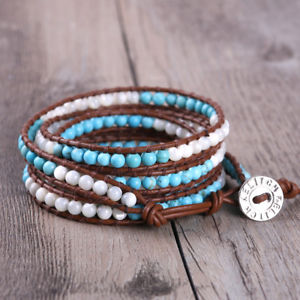 【送料無料】ブレスレット アクセサリ― ビーチラップブレスレットブレスレットjewelry leather 5 wrap bracelets friendship bracelet for women summer beach gift