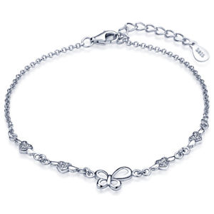 【送料無料】ブレスレット　アクセサリ―　ブレスレット925スターリングwomen hollow butterfly heart beads charm bracelet 925 sterling silver hand chain