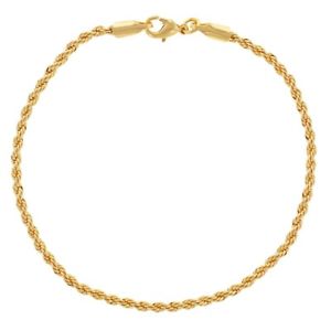 【送料無料】ブレスレット　アクセサリ―　18kメッシュコードwomensブレスレット7518k gold plated mesh cord twisted braided womens bracelet 75