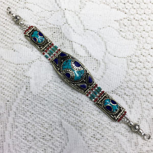 【送料無料】ブレスレット　アクセサリ―　チベットシルバービンテージハンドメイドブレスレットtibetan silver womens vintage handmade bracelet