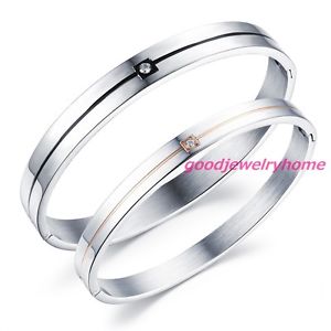 【送料無料】ブレスレット　アクセサリ―　チャーミングクリスマスステンレスブレスレットカップルトップczcharming christmas gift lovers stainless steel bracelet couples promise top cz