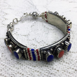 【送料無料】ブレスレット　アクセサリ―　チベットコーラルラピスブレスレットethnic tibetan coral amp; lapis beautiful bracelet 12,226円