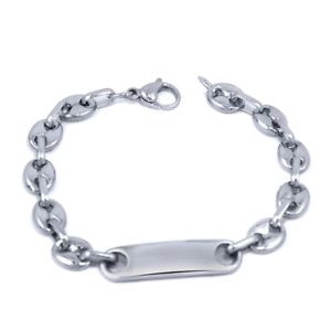 【送料無料】ブレスレット アクセサリ― デザイナーステンレスブレスレット5915cdesigner girls engravable stainless steel bracelet silvertone 59 inch , 15c