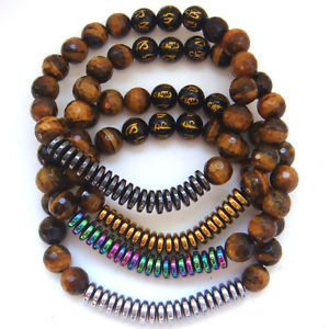 【送料無料】ブレスレット　アクセサリ―　ヘマタイトメノウエネルギーブレスレット2018 tiger eye gem stone hematite agate energy womens bracelet amulet