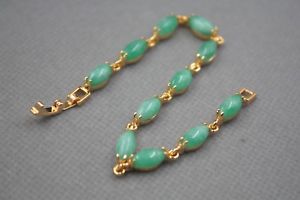 【送料無料】ブレスレット　アクセサリ―　リンクブレスレット listingfashion gp alloy green jade womens ellipse link bracelet 728l