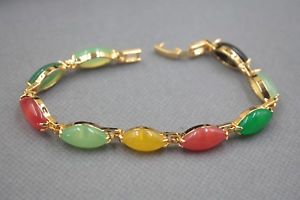 【送料無料】ブレスレット　アクセサリ―　クロマチックヒスイリンクブレスレット listingfashion gp alloy chromatic jade womens ellipse link bracelet 767l