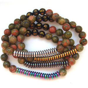 【送料無料】ブレスレット　アクセサリ―　2018unakiteエネルギーブレスレット2018 unakite stone hematite agate energy womens bracelet amulet