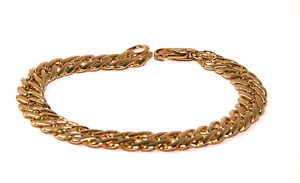 【送料無料】ブレスレット　アクセサリ―　ゴールドリンクブレスレット14k gold plated layered curb link bracelet 30 wide