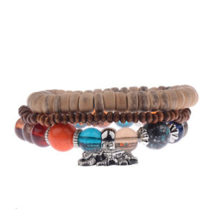 【送料無料】ブレスレット　アクセサリ―　ブレスレットチャクラレースビーズカラフルメスビーズアップbracelet elephant charms chakra lace up beaded meditations colorful female beads