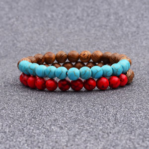 【送料無料】ブレスレット　アクセサリ―　ブレスレットカップルファッションビーズbracelet wooden stones couple friendship geometric charms fashion beads