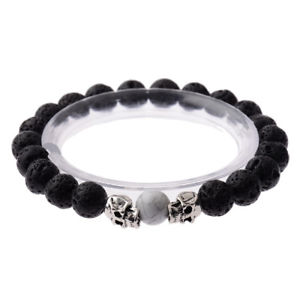 【送料無料】ブレスレット　アクセサリ―　ブレスレットスケルトンシルバーカジュアルラグジュアリービーズbracelet skeletons stones sliver plated zinc alloy casual luxury men women beads