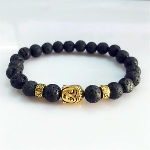 【送料無料】ブレスレット　アクセサリ―　ブレスレットロープチェーンビーズエネルギーアクセサリnatural lava stones bracelets rope chain beads meditation energy men accessories