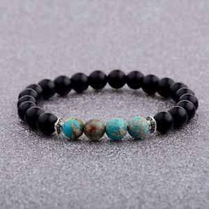 【送料無料】ブレスレット　アクセサリ―　ブレスレットマットストーンハンドメイドビーズストランドbracelet emperor natural matte stone handmade men women friendship beaded strand