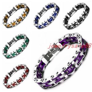 【送料無料】ブレスレット　アクセサリ―　メンズシルバーシックステンレススチールブレスレットミリシリコンmens silver chic stainless steel bracelet 10mm multicolor silicone jewelry