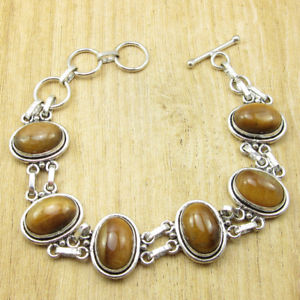 【送料無料】ブレスレット　アクセサリ―　タイガーアイブレスレットインチ925 silver plated tigers eye astonishing bracelet 85 inch womens jewelry