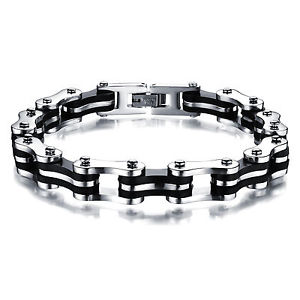 【送料無料】ブレスレット　アクセサリ―　オートバイバイクチェーンステンレススチールメンズブレスレットtrendy motorcycle bike chain stainless steel charming mens bracelet 885