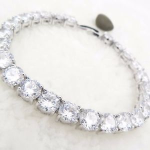 【送料無料】ブレスレット　アクセサリ―　ブレスレットチェーンラウンドストーンｋホワイトゴールドグランプリリンククリアwedding jewelry bracelet chain clear round stone quartz 18k white gold gp link
