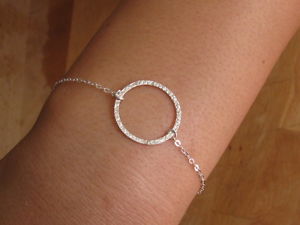 【送料無料】ブレスレット　アクセサリ―　circle bracelet, silver bracelet, silver circle bracelet, silver eternity chain