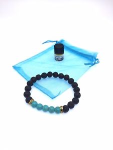 【送料無料】ブレスレット　アクセサリ―　ターコイズトルコヒーリングブレスレットturquoise healing natural lava stone with essential oil bracelet