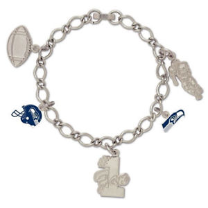 【送料無料】ブレスレット　アクセサリ―　wincraft nflシアトルシーホークスブレスレットwincraft nfl seattle seahawks bracelet with charms clamshell