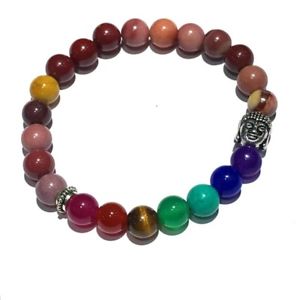 【送料無料】ブレスレット　アクセサリ―　チャクラヒーリングビーズブレスレットブレスレット7 chakra healing beaded bracelet mookaite gemstone bracelet jewelry
