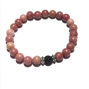 【送料無料】ブレスレット　アクセサリ―　ビーズブレスレットハンドメイドブレスレットnatural gemstone rhodonite beads bracelets menamp;womens handmade bracelets