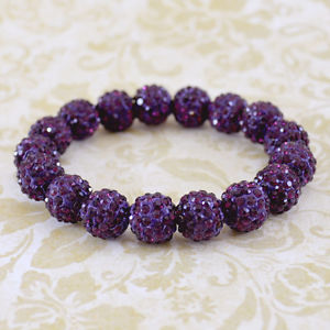 【送料無料】ブレスレット　アクセサリ―　purple bling it on stretch braceletpurple bling it on stretch bracelet