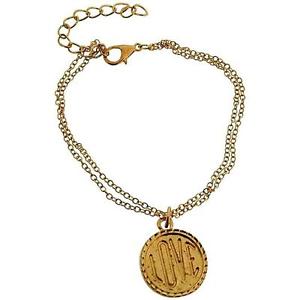 【送料無料】ブレスレット　アクセサリ―　toc goldtoneダブルブレスレット2 7toc goldtone round love charm double row bracelet 72