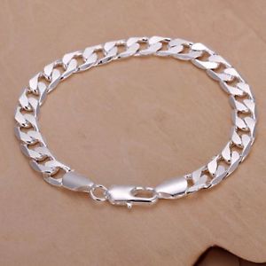 【送料無料】ブレスレット　アクセサリ―　asde37251 neue 925versilbert 8m flach seitlichmetallkette verbindung
