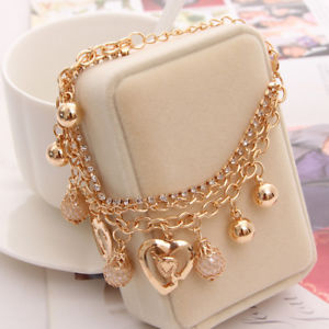 【送料無料】ブレスレット　アクセサリ―　asde35537エルツanhanger multi schicht goldfarbenツィンクlegierung krista