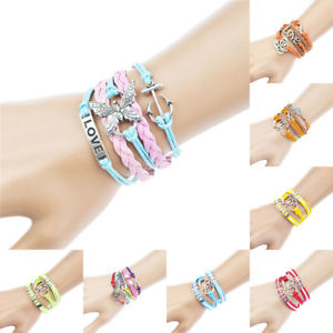 【送料無料】ブレスレット　アクセサリ―　デリーベアンカーas de33070 seil liebe schmetterling silber farbe anchor charm deau legierung me