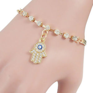 【送料無料】ブレスレット　アクセサリ―　デシンボルファティマas de35765 deauen hamsa symbol fatima hand anhanger strass zink legierung charm